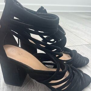 Bebe Elegant Black Strappy Heels